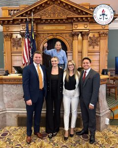 Chase Gleason and classmates at Syracuse Mock Trial Competition.