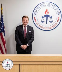 Chase in WSCL Moot Court.