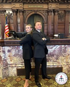 Chase Gleason at Syracuse Mock Trial Competition.