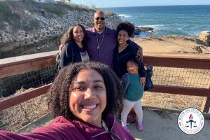 Jasmine Cleveland with family.