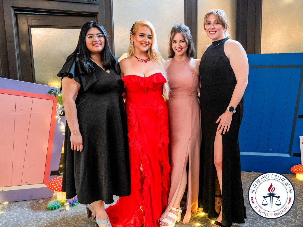 Karlee Wilkinson with friends at Barristers Ball.