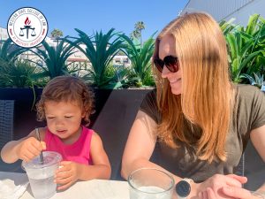 Western State Professor Kirsten Pescetti with her daughter.