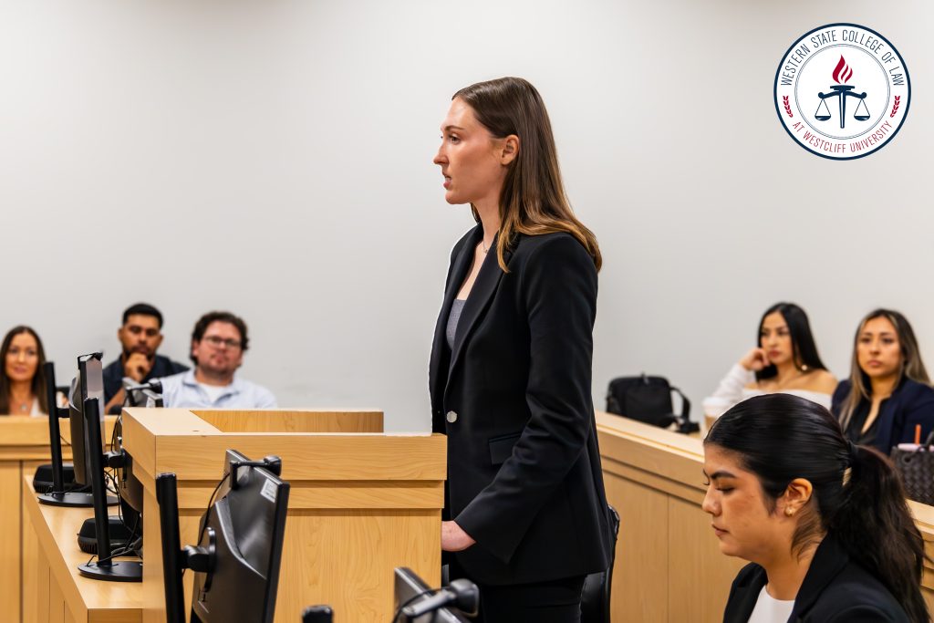 Macyn Sherman in Moot Court Competition.