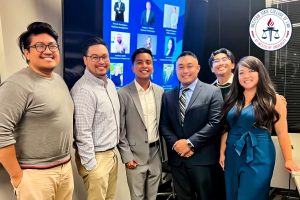 International law student Mark Deroca in a group photo.