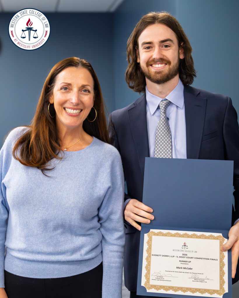 Professor Lori Roberts and Runner-up Mark MaCabe
