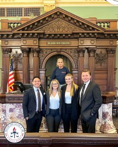 Megan Khorashadi at Mock Trial Competition.