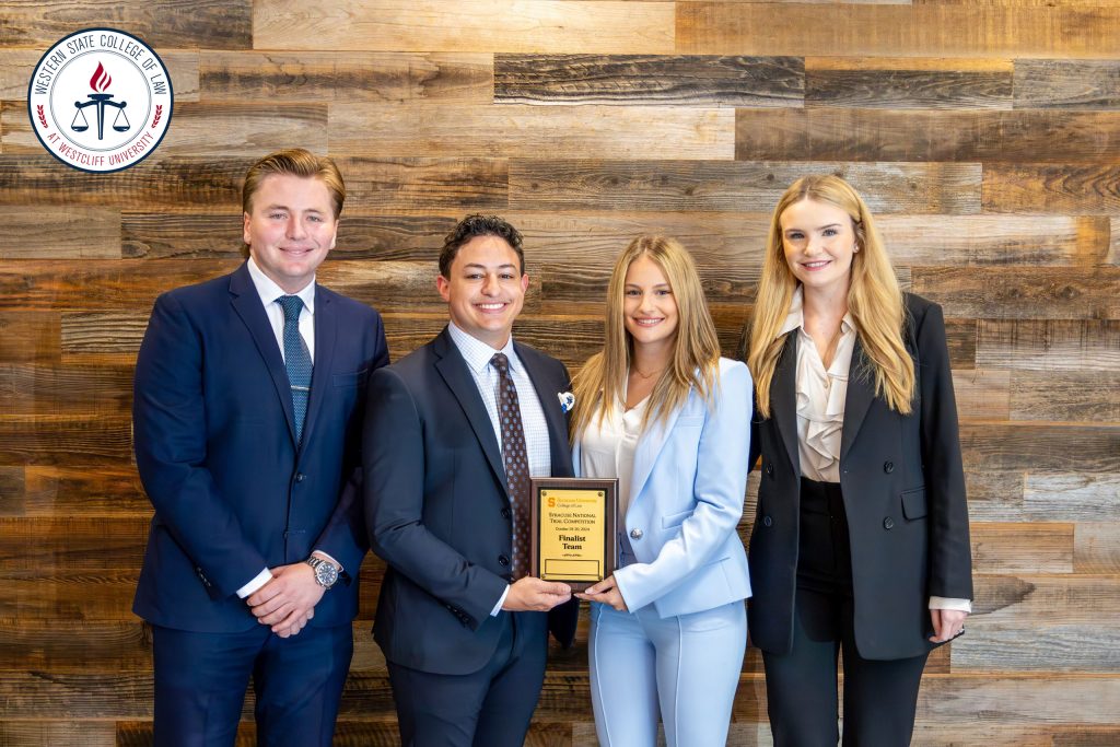 Megan Khorashadi with winning Mock Trial team.