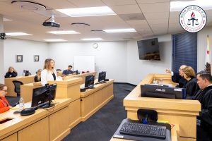 Megan Khorashadi presenting 1L Oral Argument.