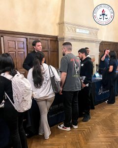 Moe Merheb at an admissions event