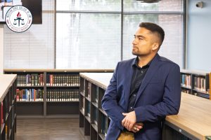 Mohammad Qayum in the Library.