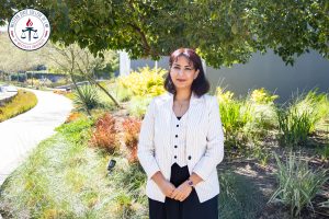 Olivia Mikhael outdoors.