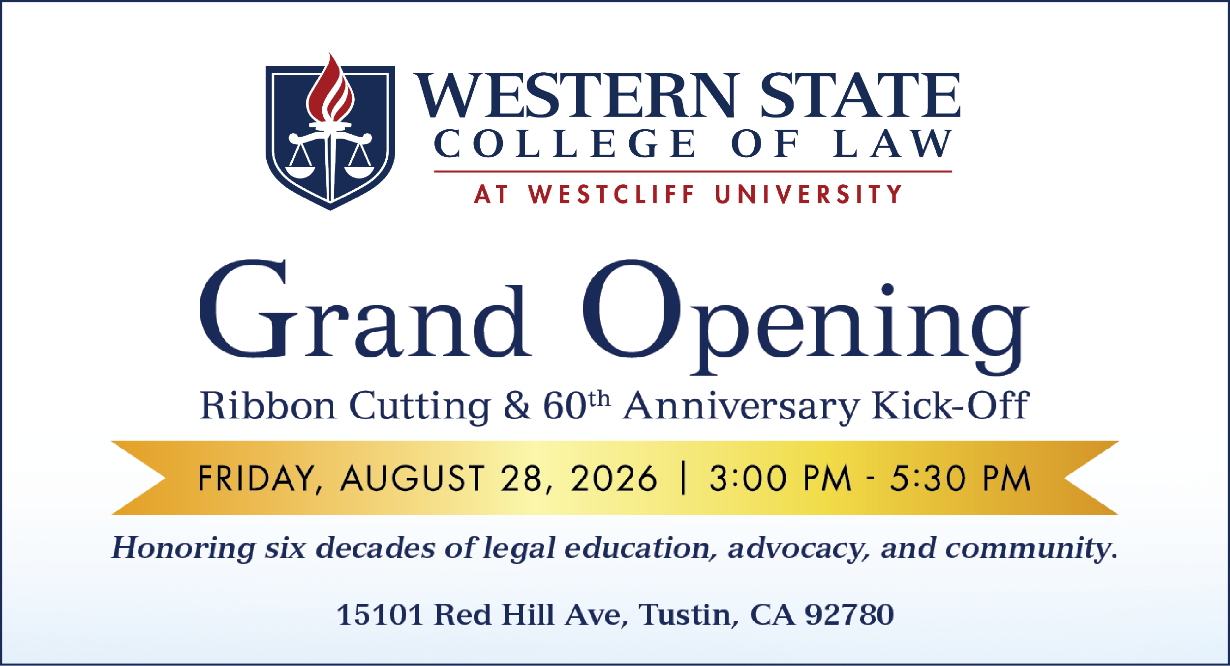 WSCL 2026 Grand Opening Invitation