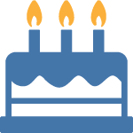 birthday cake age range icon