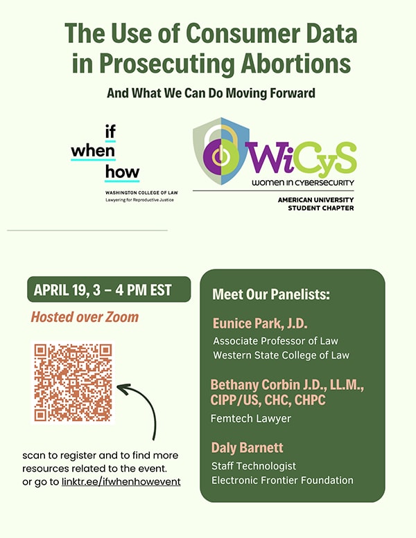use of consumer data in prosecuting abortions flyer